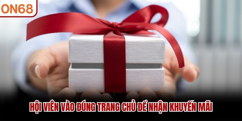 Hội viên vào đúng trang chủ để nhận khuyến mãi